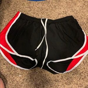 Red and black Soffee shorts